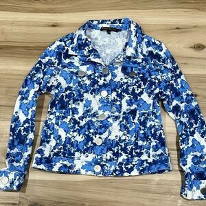 Robert Kitchen Canada Blue and White Lightweight Jacket Women’s XS